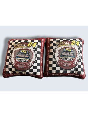 2 Jeff Gordon #24 DuPont Monte Carlo Throw Pillows 12" Checkered Racing Decor Vi